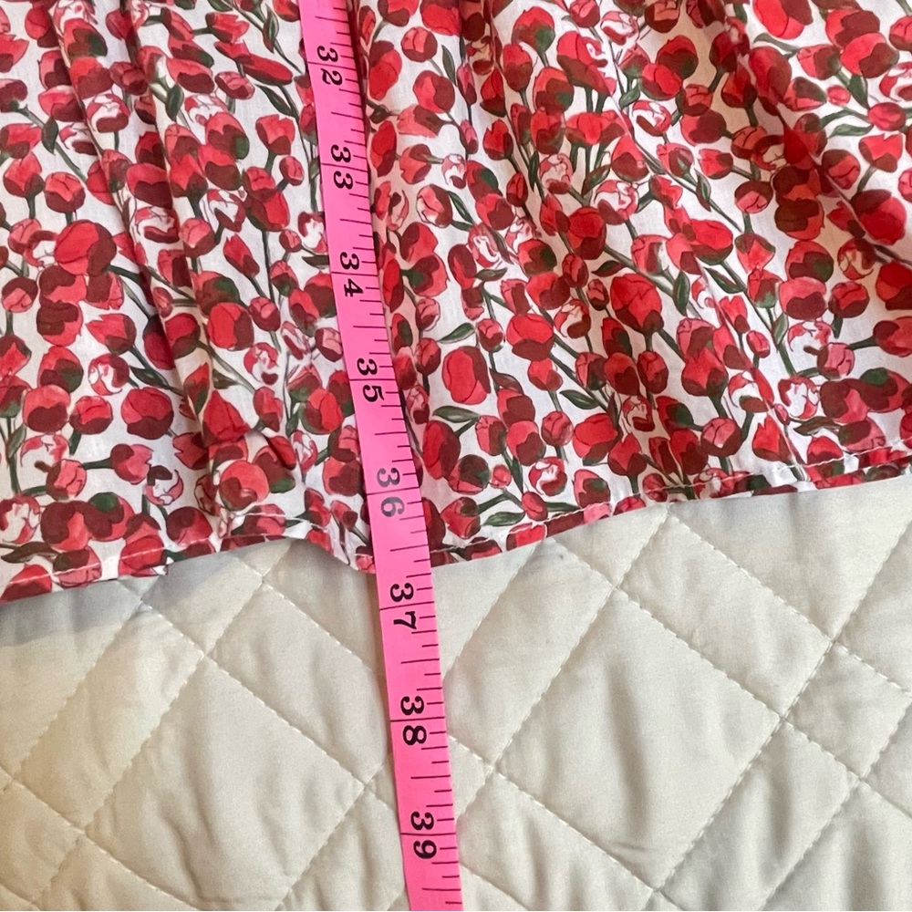 J. Crew Amelia Shirt Dress in Liberty Eliza’s Red Floral Fabric Plus Size 3X - Picture 9 of 15